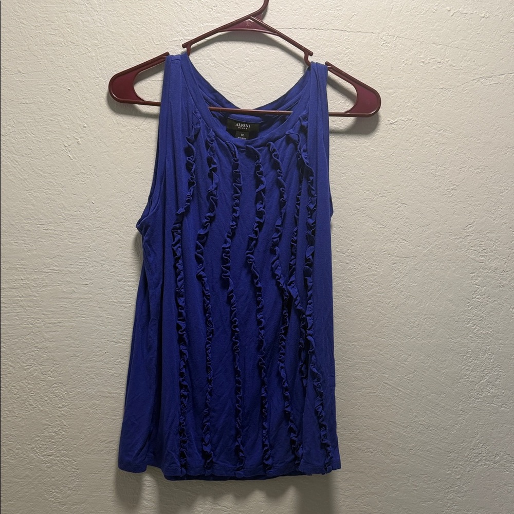 Mason Royal Blue Ruffle Tank Top
